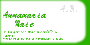 annamaria maic business card